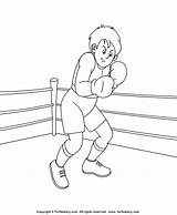 Boxing Coloring Pages Sheet sketch template