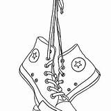 Converse Drawing Hanging Drawings Shoes Paintingvalley sketch template