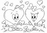 Valentijn Kleurplaat Hartjes Hearts Kleurplaten sketch template