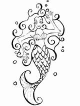 Coloring Mermaid Pages Mermaids Dolphin Clipart Fantasy Color Printable Cliparts Adult Irish Legends Print Library Draw Book Tails Clip Kids sketch template