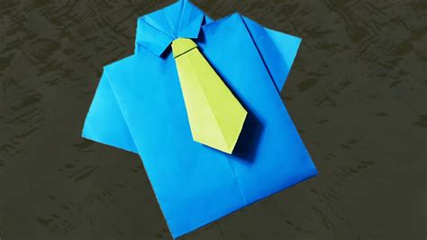 paper shirt  tie easy paper crafts origami tutorial
