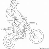 Motocross Pages Coloring Dirt Bike Getcolorings Print sketch template