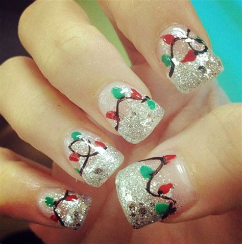 christmas lights nail art designs ideas stickers  xmas nails fabulous nail art