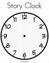 Coloring Clock Time Bedtime Story 00 Blank Oclock Colouring Pages Print Outline Twistynoodle Worksheets Kids Built California Usa Favorites Login sketch template