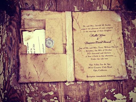 rustic wedding invitations book pocket fold by shabbyscrap on etsy