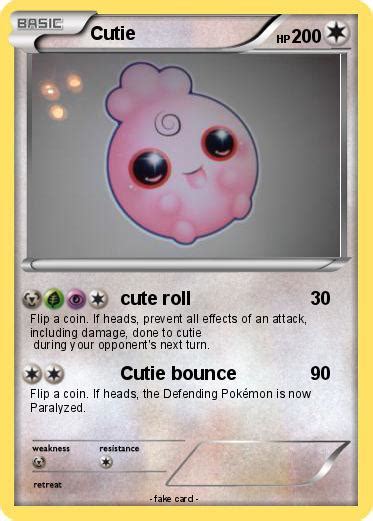 pokemon cutie   cute roll  pokemon card