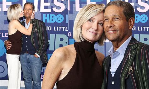 bryant gumbel   rare display  affection   pretty wife hilary quinlan