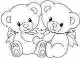 Teddy Bear Coloring Pages Printable Drawing Couple Colorear Para Ositos Imagenes Peluche Simple Template Sketch Panda Zum Ausmalen Für Kinder sketch template