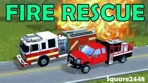 farming simulator  fire rescue fire engine brush truck youtube