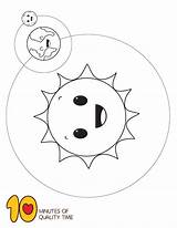 Moon Earth Sun Coloring Pages Kids Visit sketch template