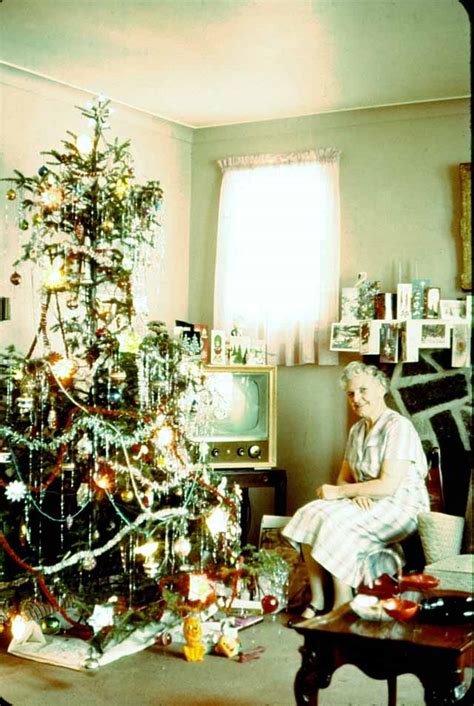 mid century women enjoying real christmas trees flashbak