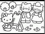Kitty Hello Coloring Kids Painting Parents Pages Paintings Her Pdf Print sketch template