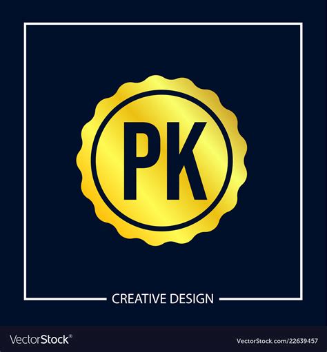 initial letter pk logo template design royalty  vector