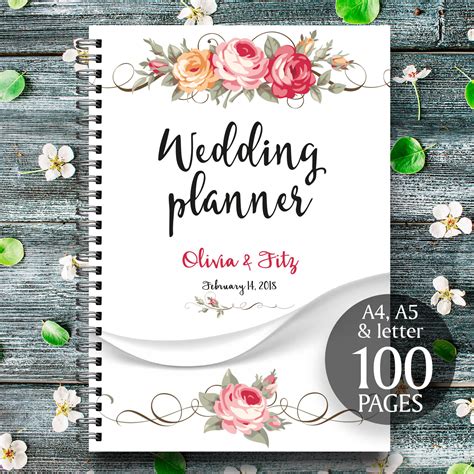 floral printable wedding planner wedding printable binder