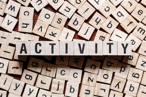 activity word concept stock photo image  button quote