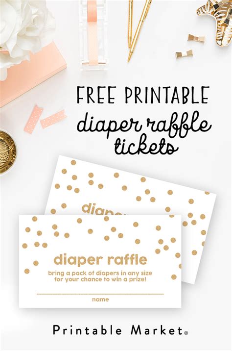 pin  printable diaper raffle ticket template  pinterest baby
