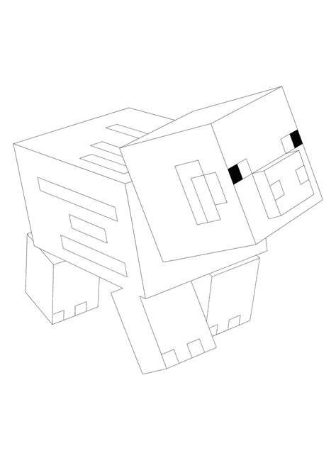 minecraft pig coloring pages   coloring sheets