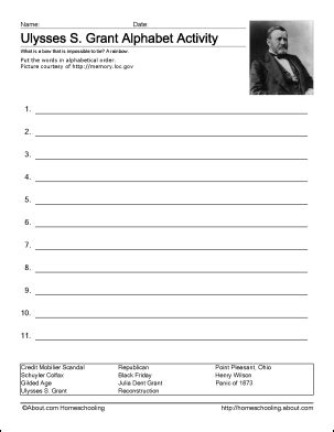 ulysses  grant worksheets  coloring pages theodore roosevelt