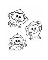 Coloring Pages Critters Monkey Cartoon Kids Silly Cartoons sketch template