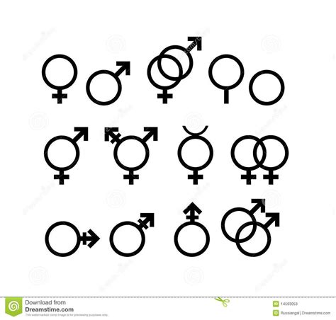 text set symbols gender