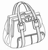 Bag Drawing Sketches Purses Illustration Handbag Flat Fashion Leather Sketch Bags Drawings Designer Pumpkin Double Framed Rourke Emily Draw Disegno sketch template