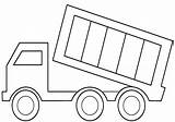 Truck Coloring Pages Printable Simple Dump sketch template