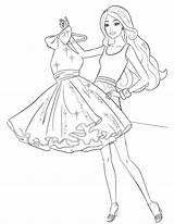Barbie Coloring Pages Getcolorings Print Fashion Color sketch template