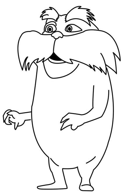 printable lorax coloring picture assignment sheets pictures