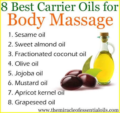 8 carrier oils for body massage diy massage oil recipe