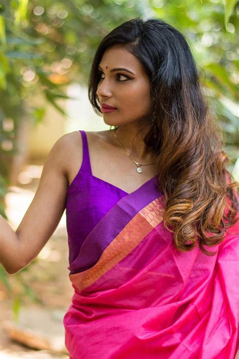 purple raw silk sleeveless blouse with applique on back blouse saree
