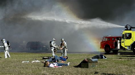 military  aircraft crash exercise