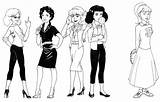 Grease Ladies 80s sketch template