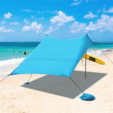 americans beach tent sun shade portable canopy  sandbag anchors wayfair
