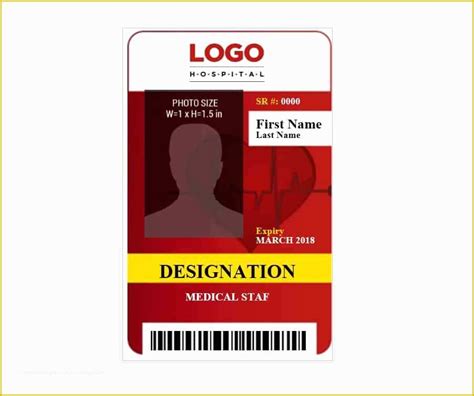 photo id badge template   blank id card templates  word
