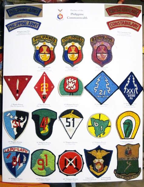 Philippine Commonwealth Division Patches Army And Usaaf