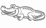 Alligator Cartoon Drawing Coloring Pages Getdrawings Draw Colouring sketch template