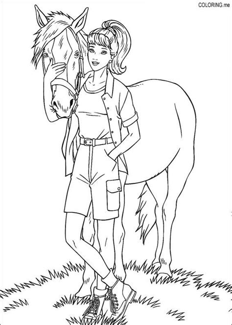 barbie  horse coloring pages  printable coloring pages  kids