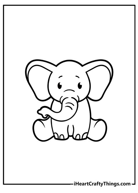 printable baby elephant coloring pages