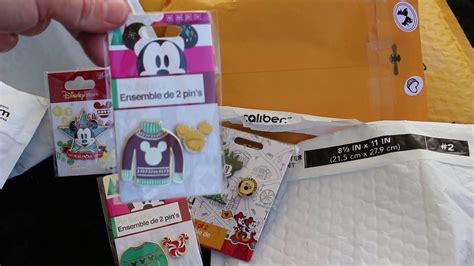 opening disney mail  mousey pins youtube