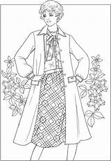 Coloring Pages Fashion sketch template