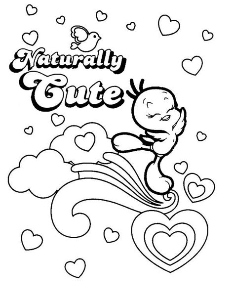 valentine coloring pages tweety bird coloring pages