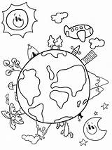 Earth Drawing Simple Drawings Easy Hands Coloring Happy Kids Pages Cre8tive Colouring Save Around Color Paintingvalley Public Choose Board sketch template