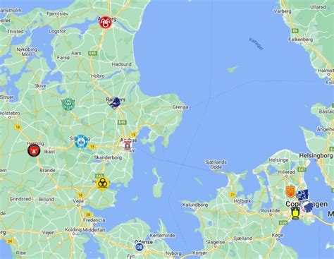 danish superliga teams map  logos danish superliga teams location fts dls kits