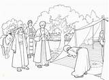 Abraham Coloring Visitors Three Bible Pages Sarah Sunday School Printable Kids Story God Drawing Tent Zacchaeus Visits Lot Iphone Color sketch template