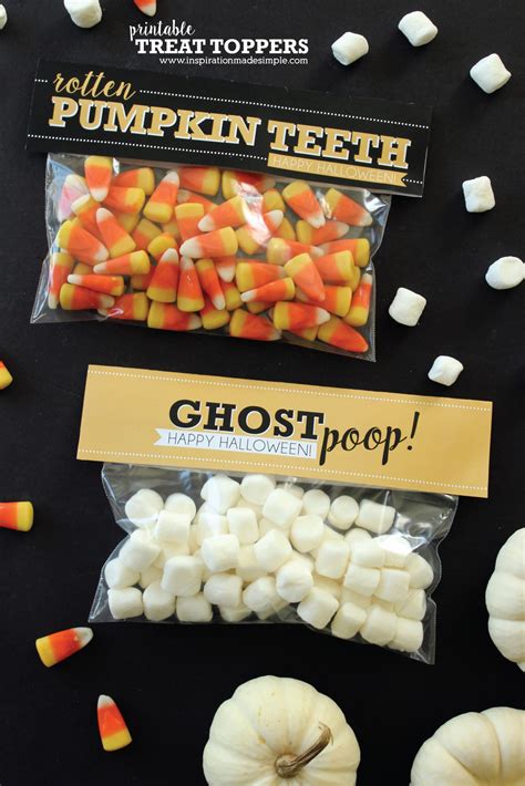 halloween treat bag toppers inspiration  simple
