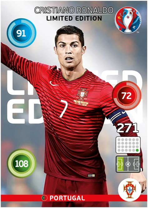 adrenalyn xl uefa euro  limited edition cristiano ronaldo classic