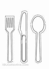 Montessori Thanksgiving Cuillère Seç Forks Spoons sketch template