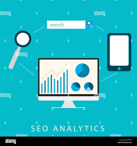 seo analytics flat graphic design  search engine optimization