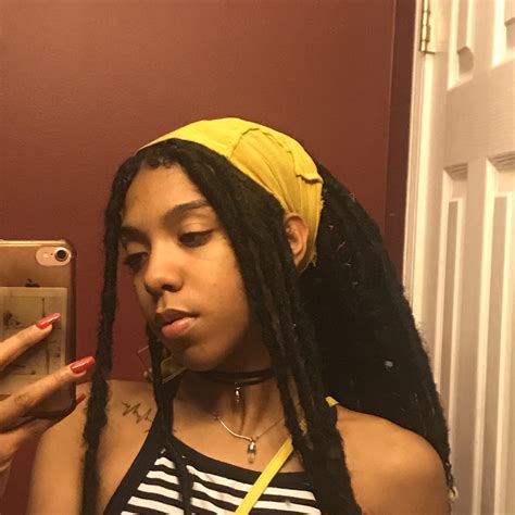 faux dreads with yellow head scarf faux locs hairstyles