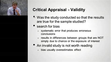 dr john epling evidence based medicine basics  critical appraisal